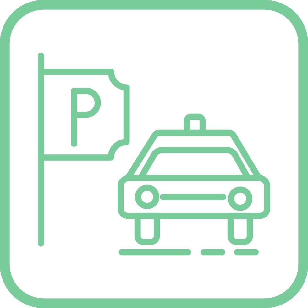 Taxi Stand Vector Icon