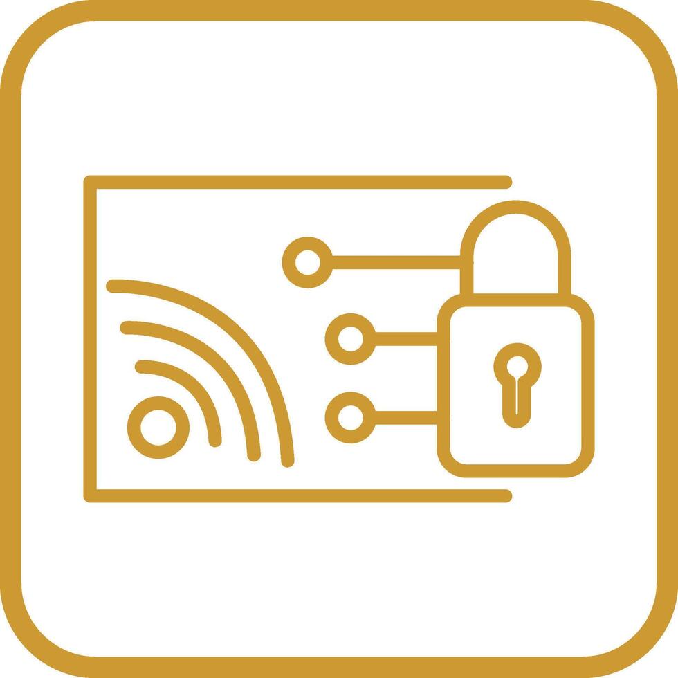 Protected WiFi Vector Icon