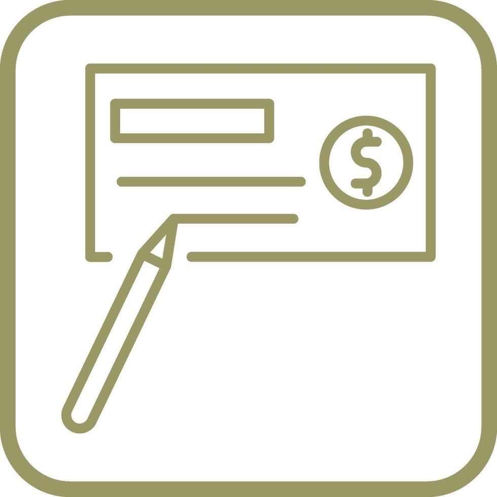 Write Cheque Vector Icon