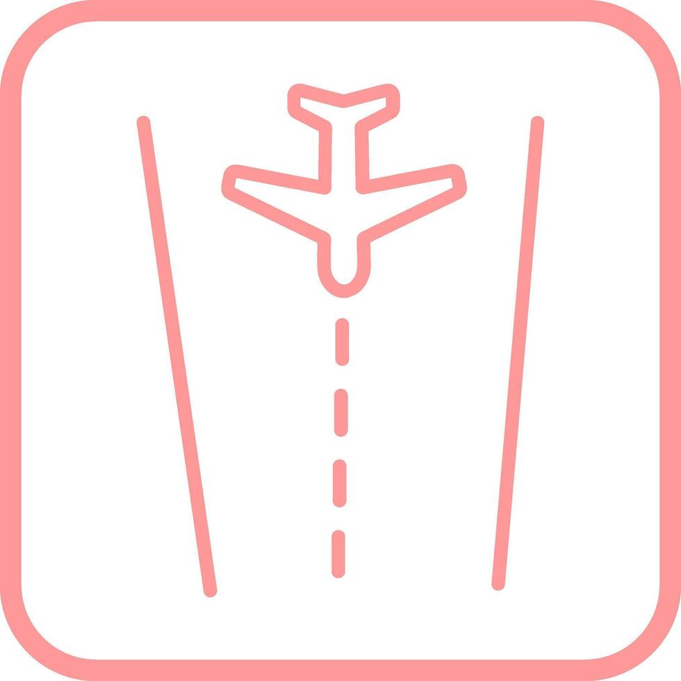 Plane on Runway Vector Icon