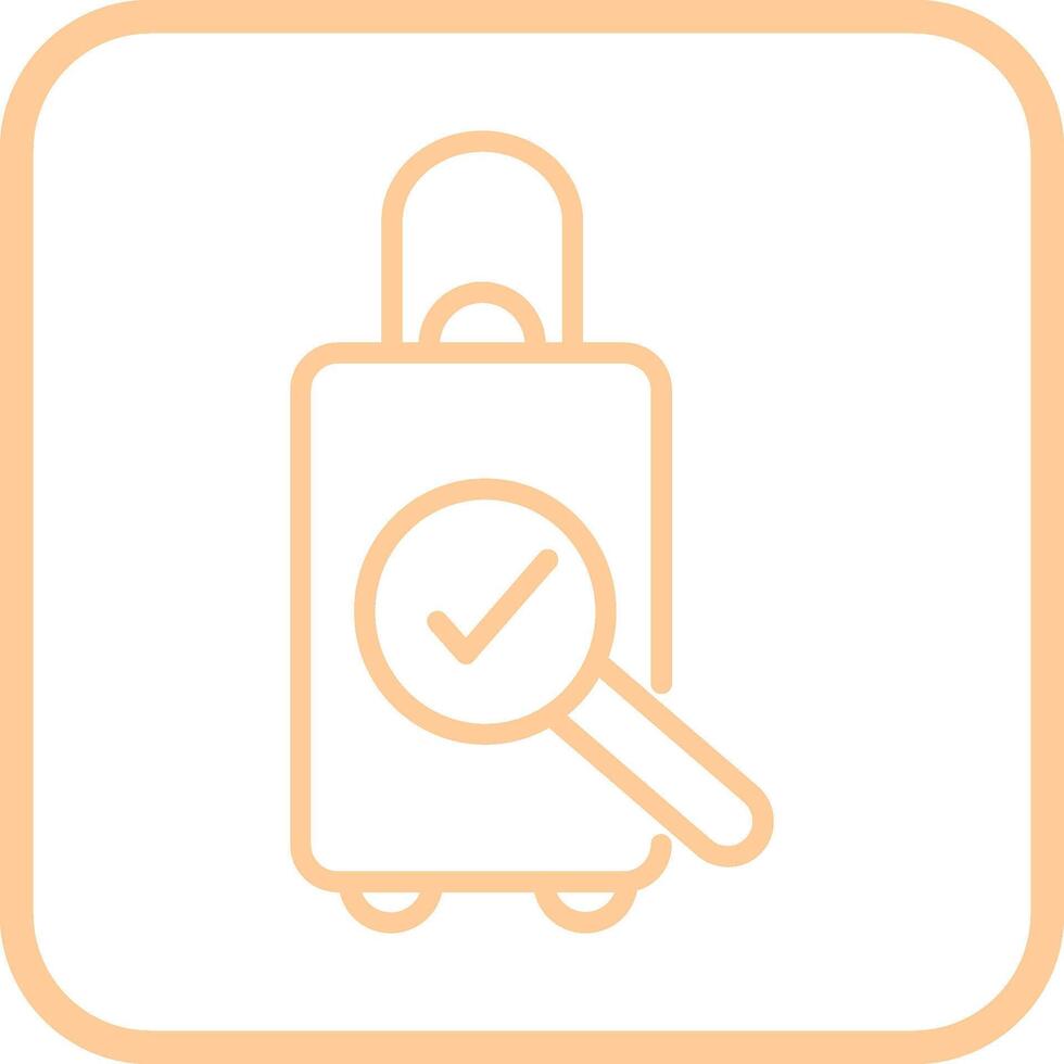 Luggage Inspection Vector Icon