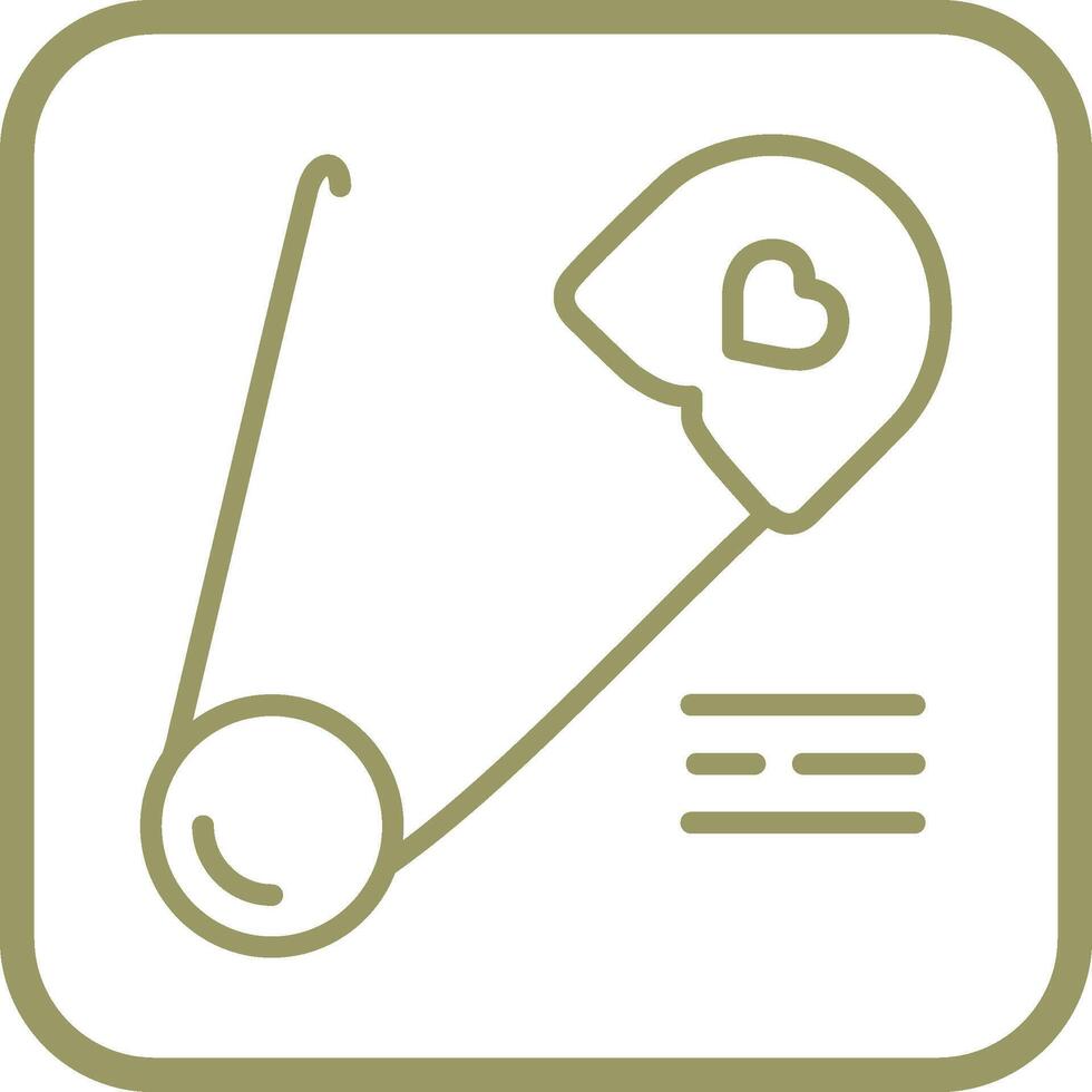 Safety Pin Vector Icon