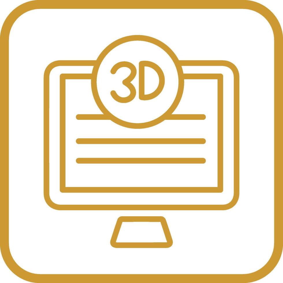 3D Quality Screen Vector Icon