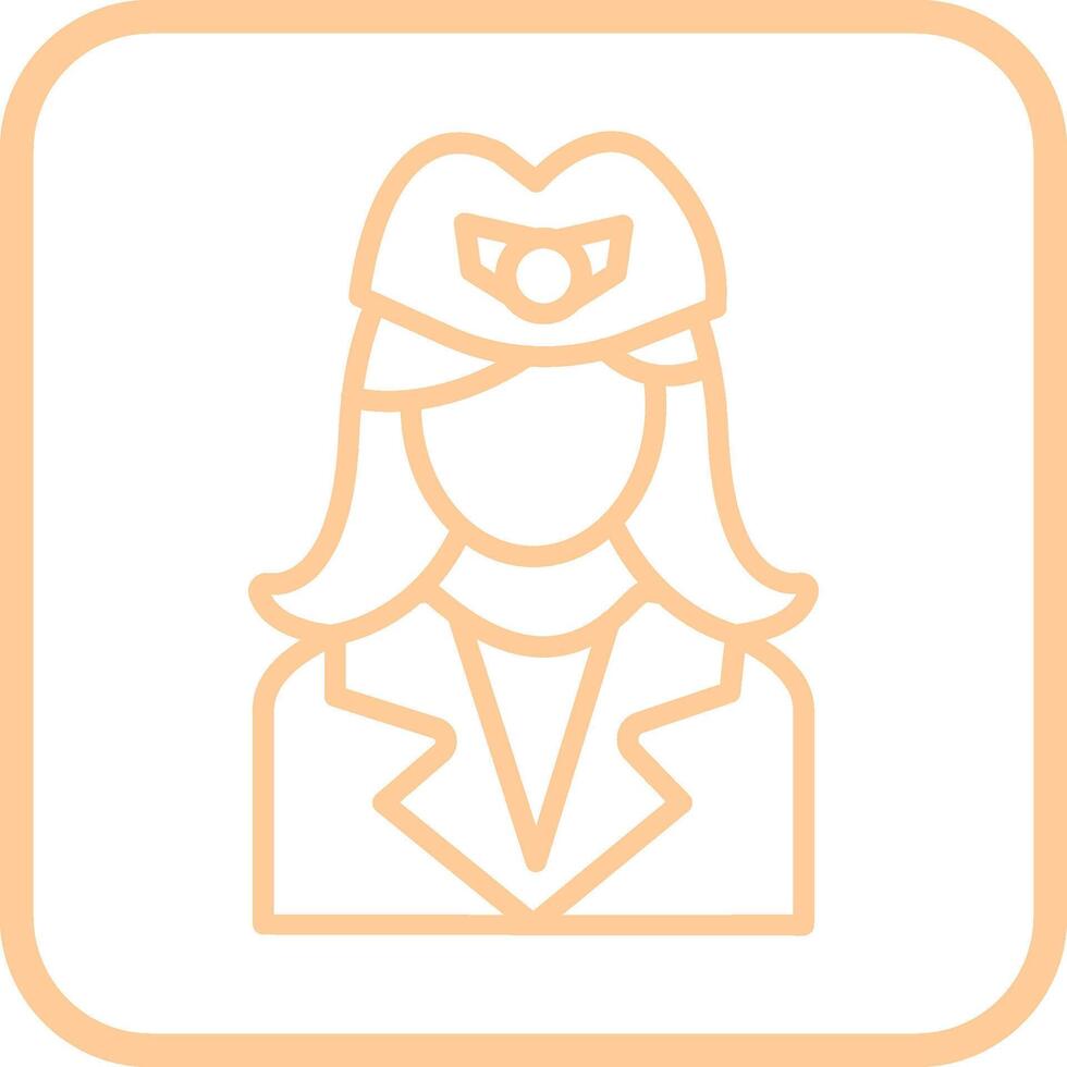 Flight Attendant Vector Icon