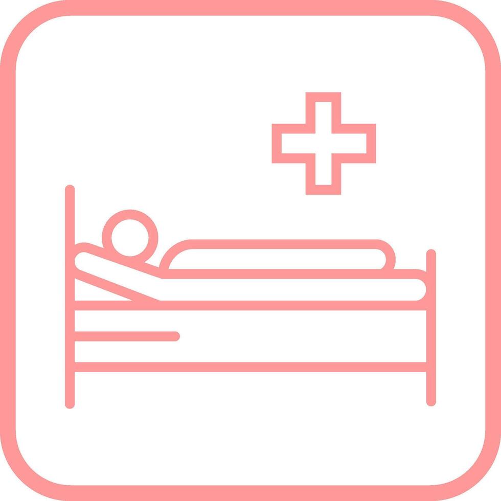 Patient Bed Vector Icon