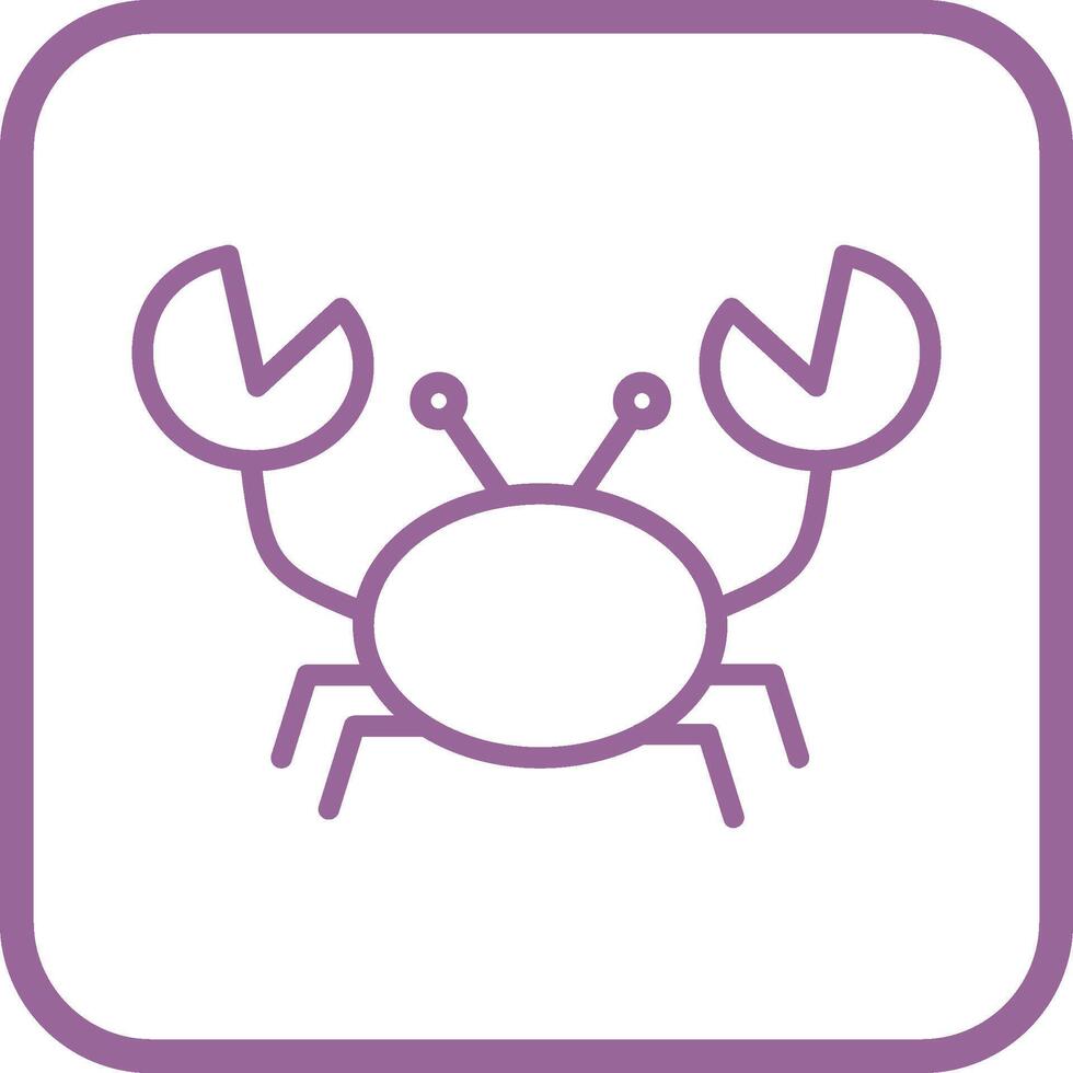 icono de vector de cangrejo