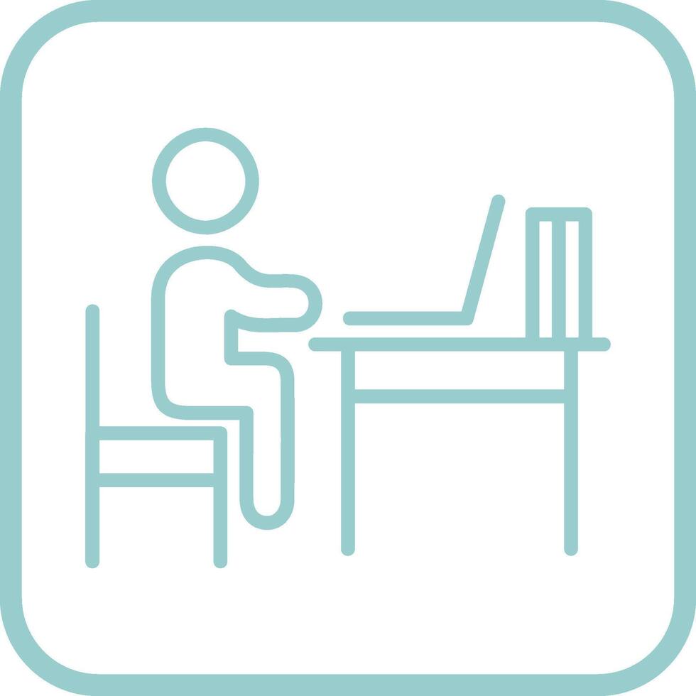 Studying Desk Vector Icon