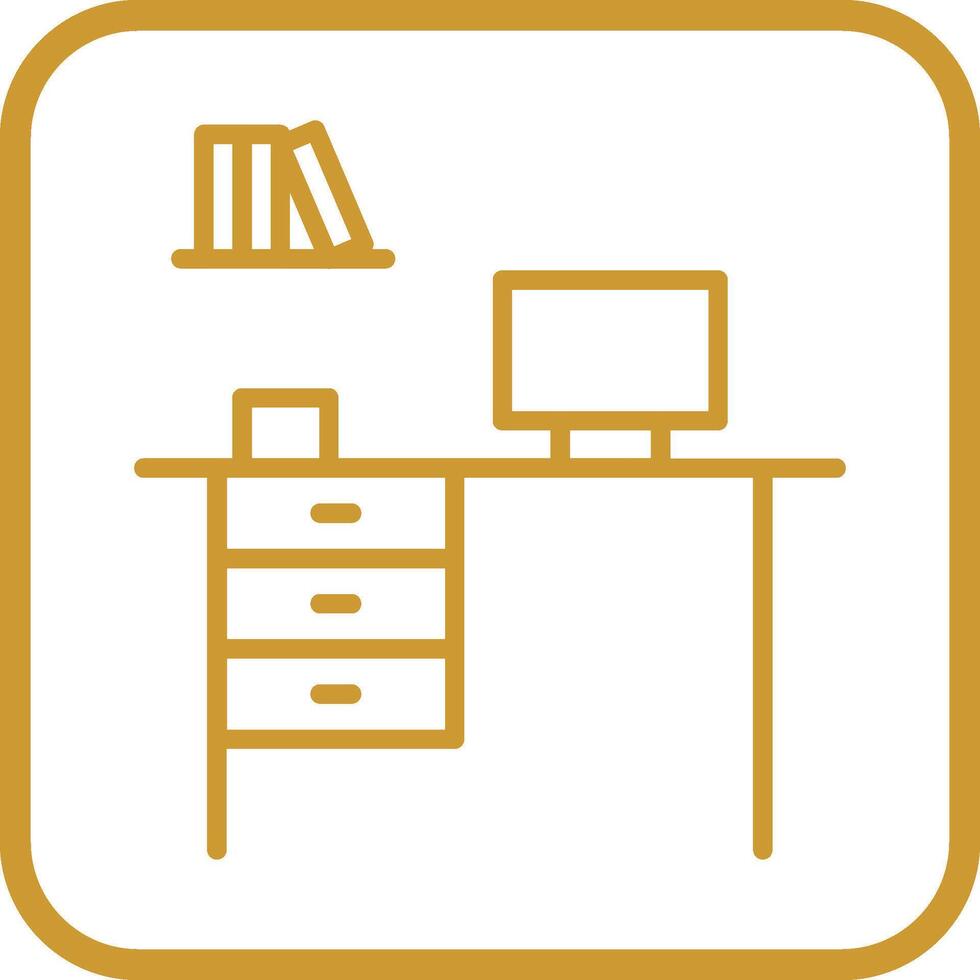 Office Desk Vector Icon