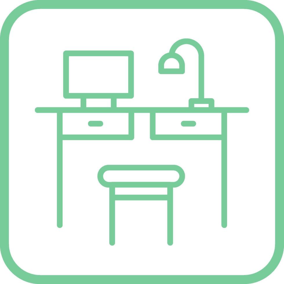 Simple Desk Vector Icon