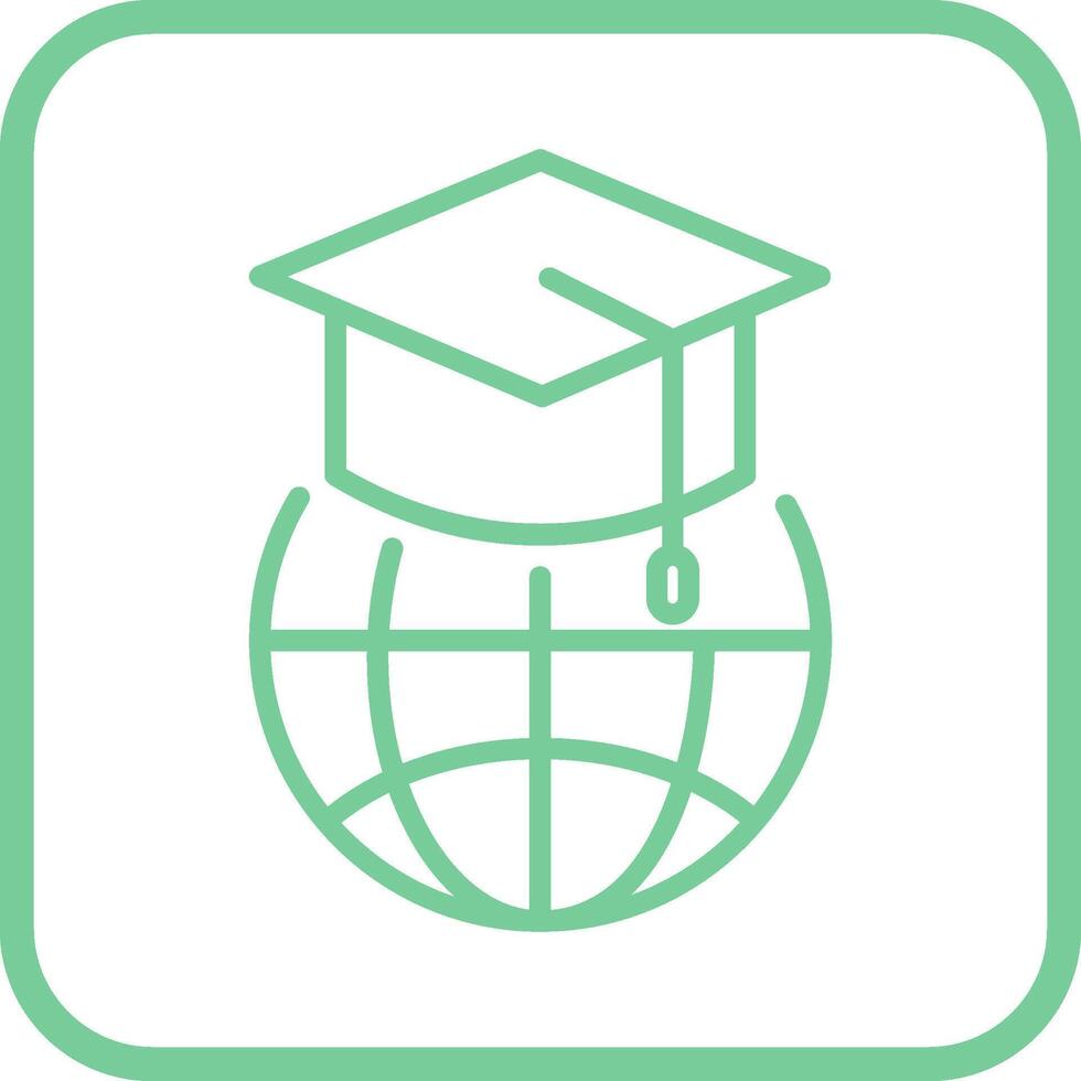 icono de vector de educación global