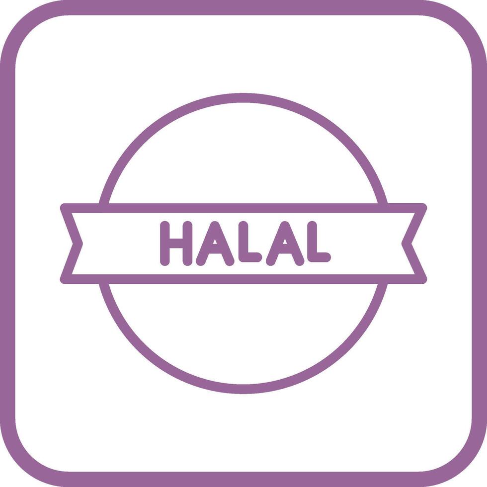 icono de vector de etiqueta halal