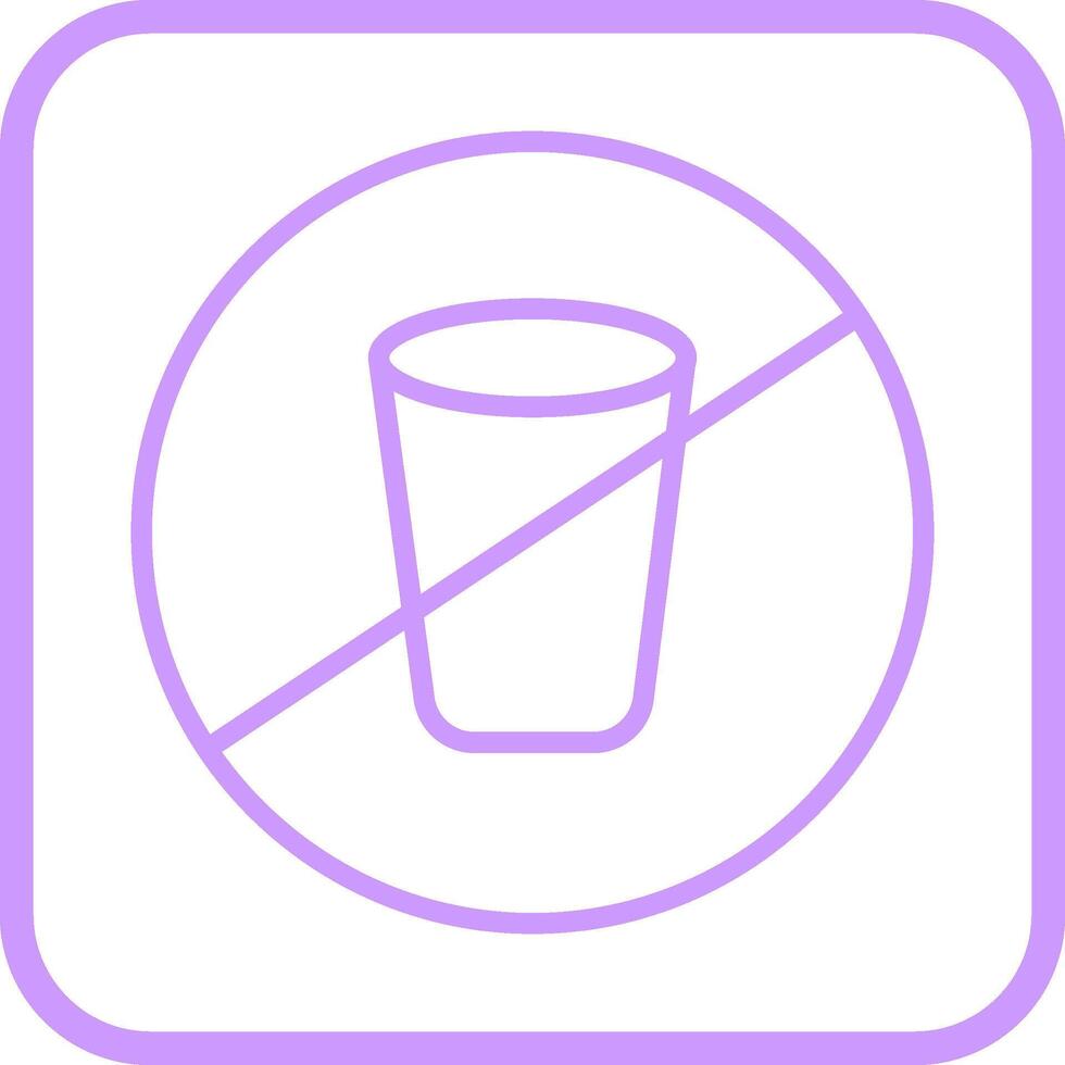 No Drinks Vector Icon