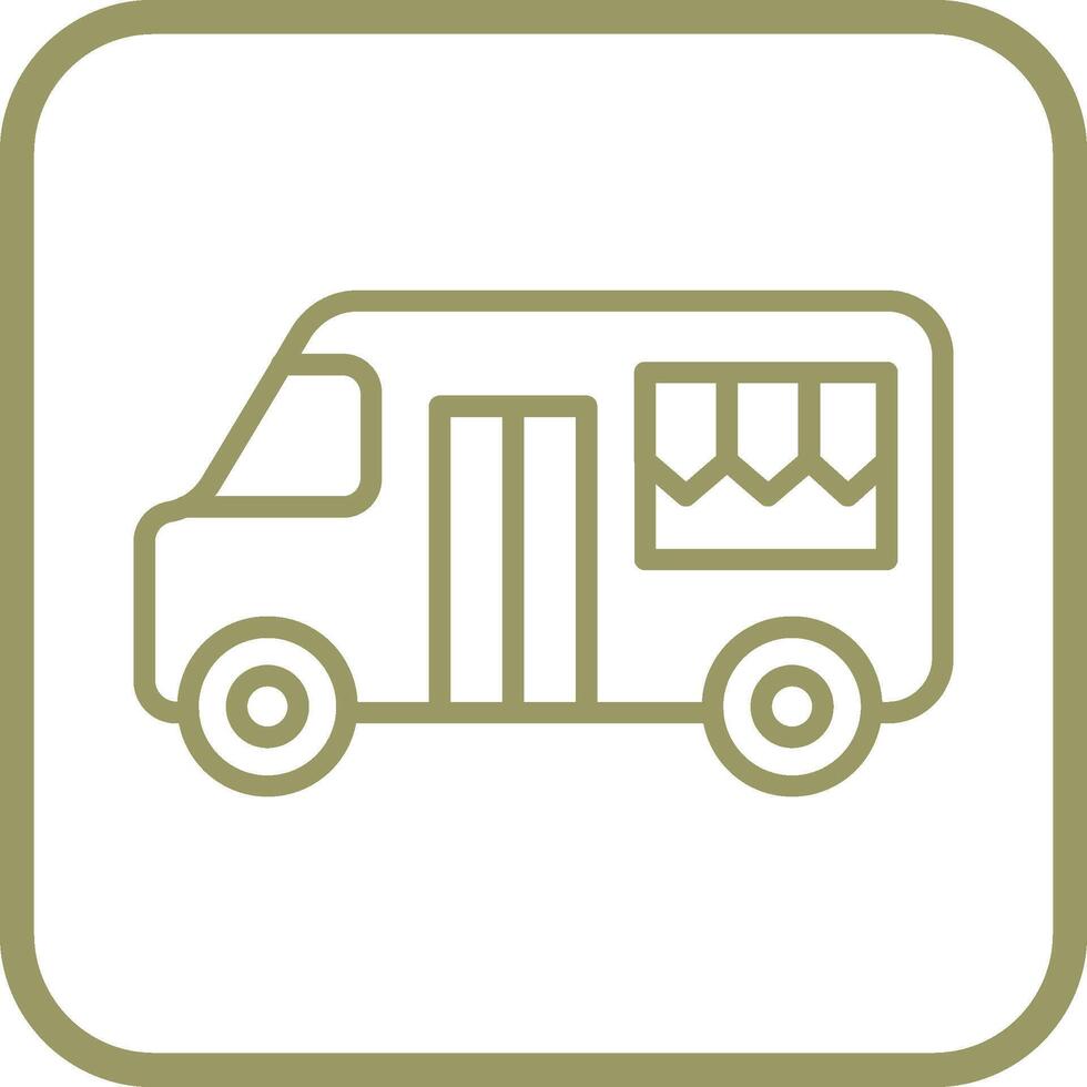 Fast Food Truck Vector Icon