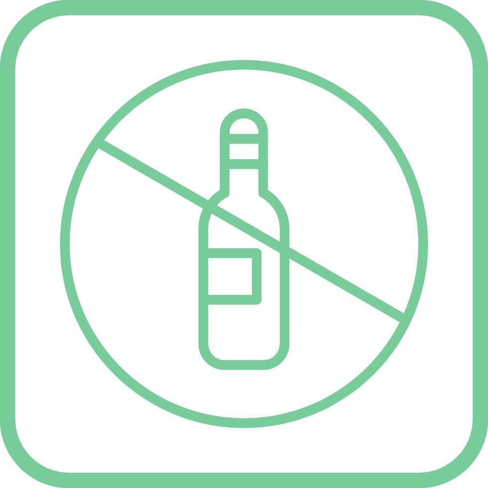 No Drinking Vector Icon