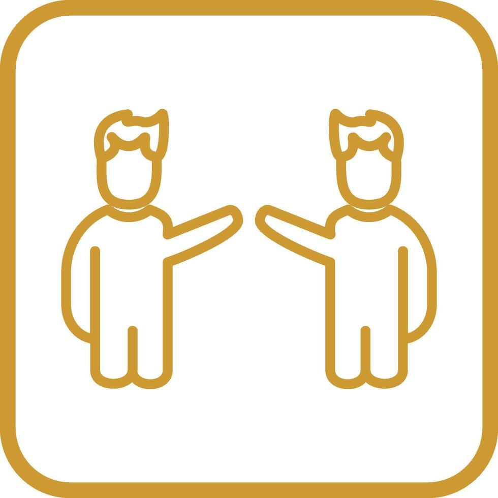 Waving to People I Vector Icon