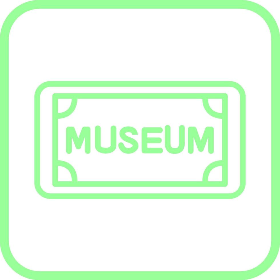 icono de vector de etiqueta de museo