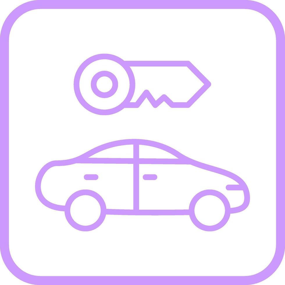 alquilar un icono de vector de coche