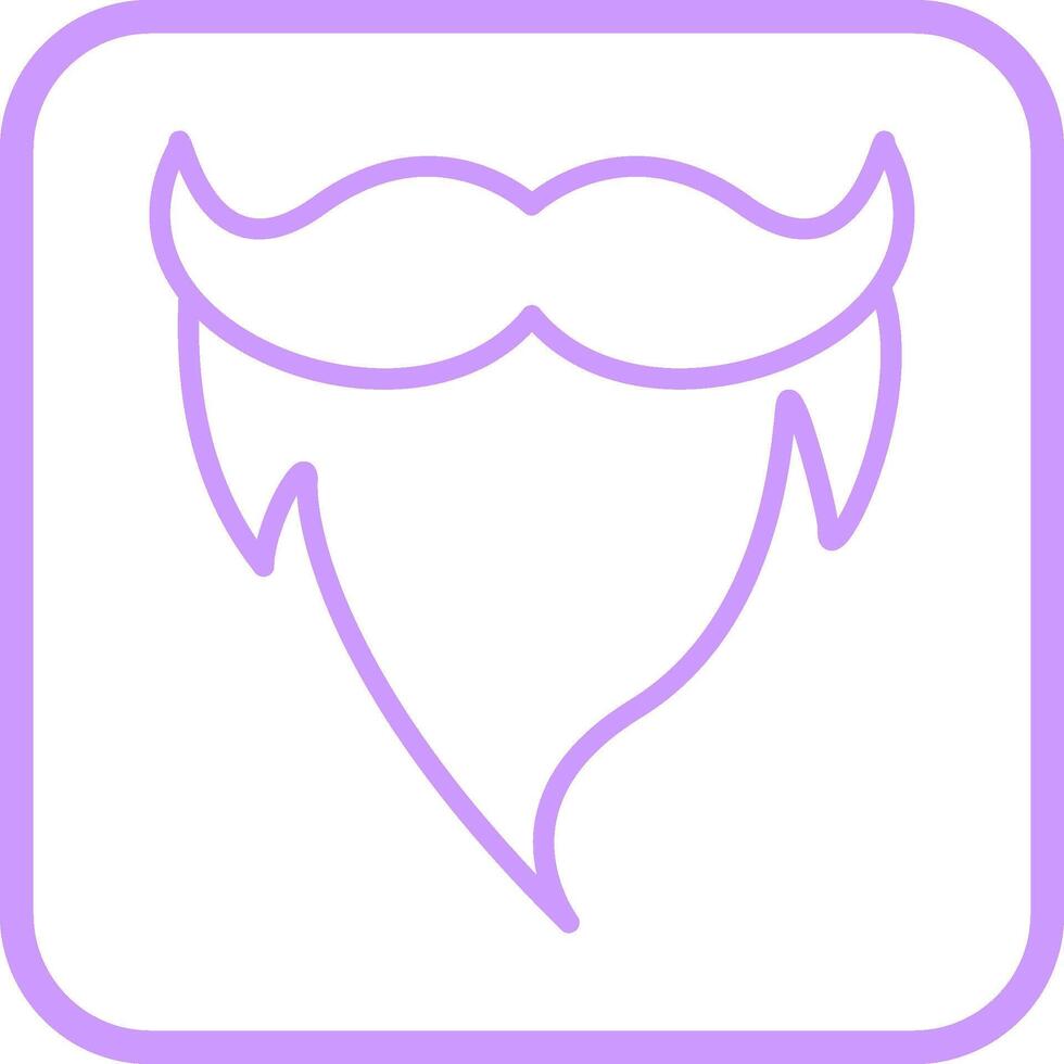 barba y Bigote ii vector icono