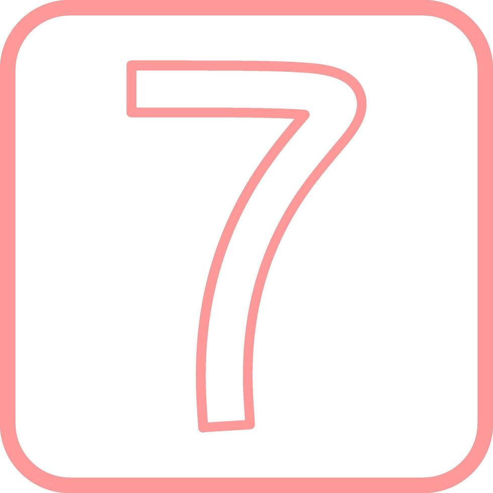 Number Seven Vector Icon