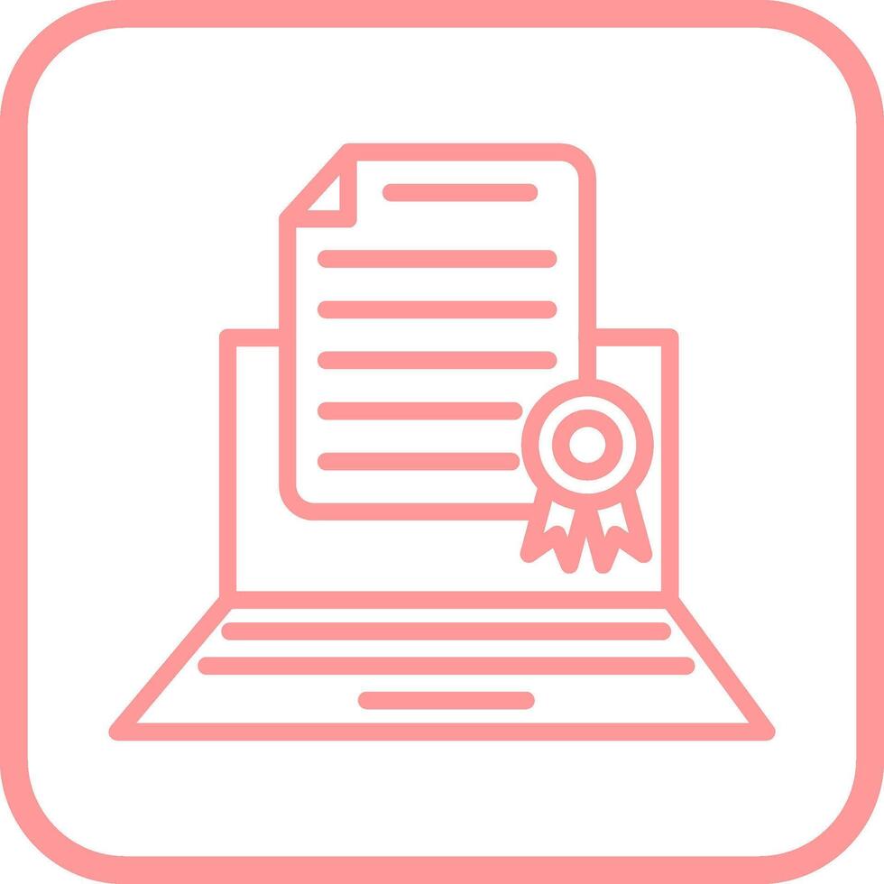 Online Graduation Vector Icon