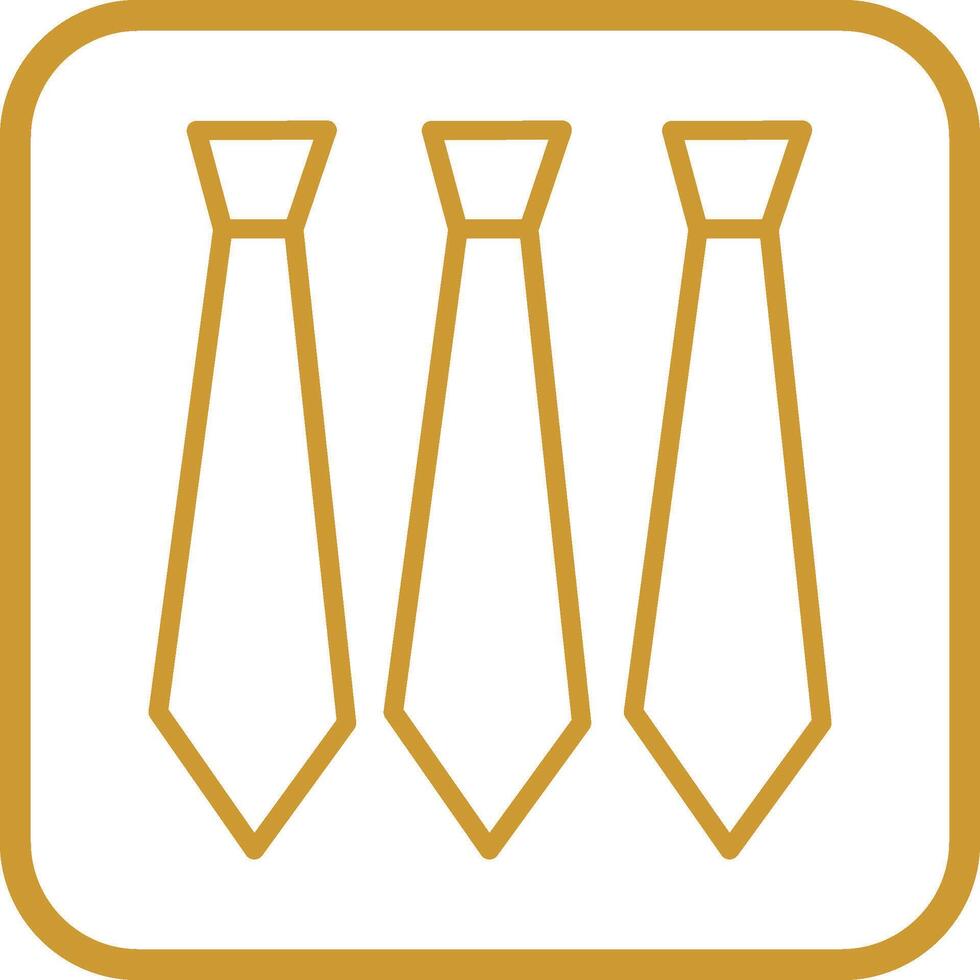 Three Ties Vector Icon