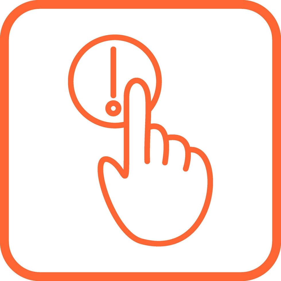 Danger of Hand Press Vector Icon