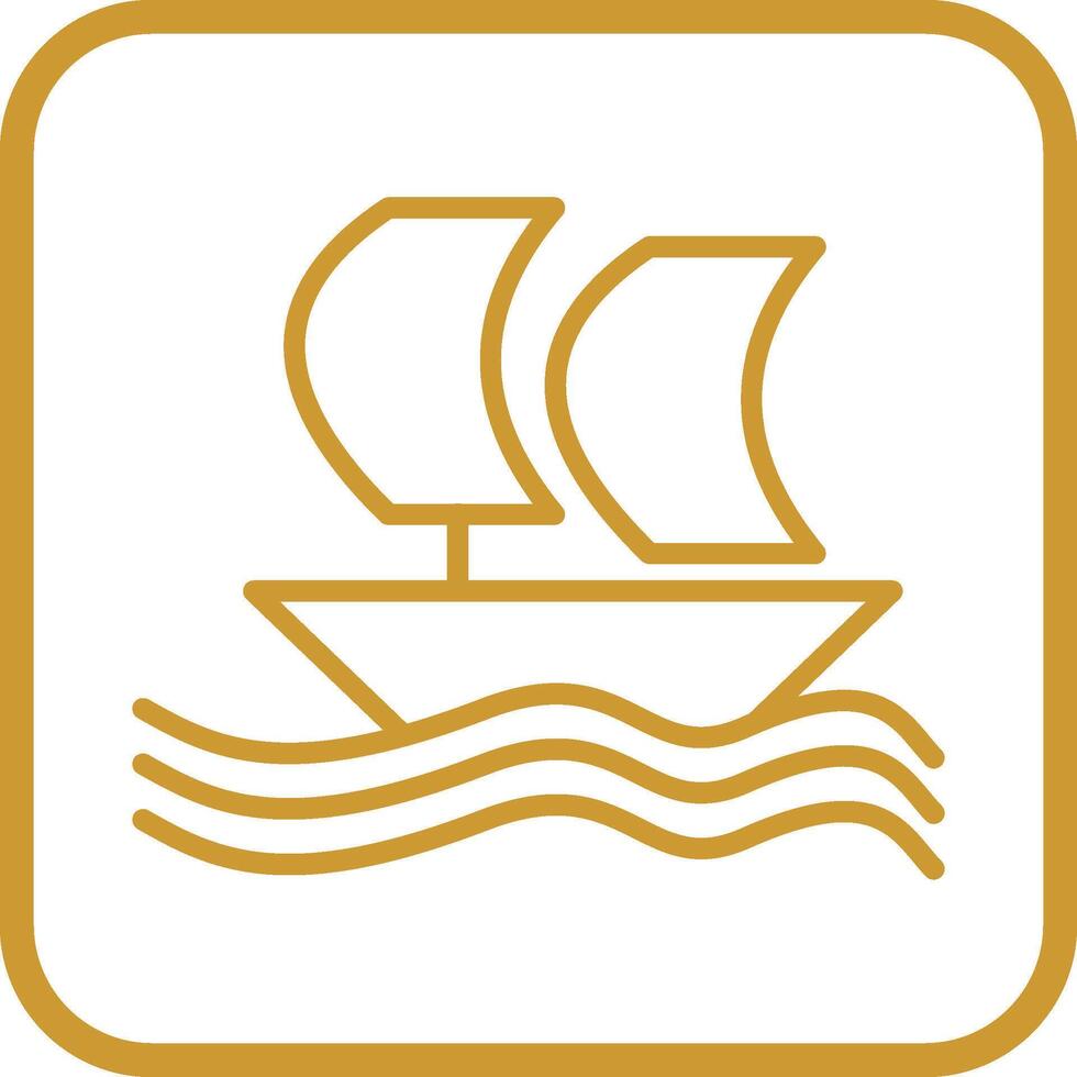 icono de vector de barco