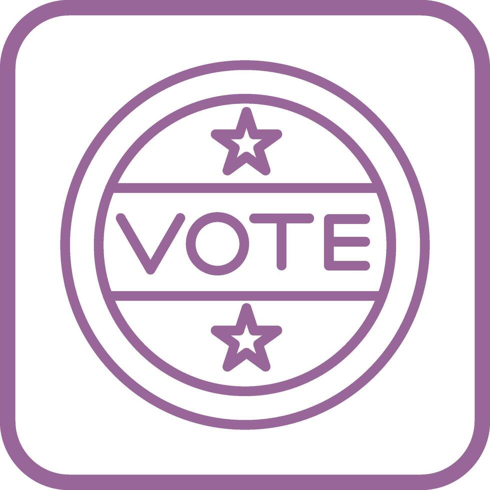 Vote Sticker Vector Icon