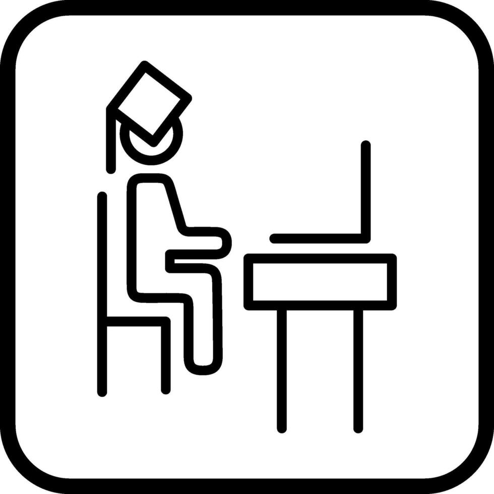 Student using laptop Vector Icon