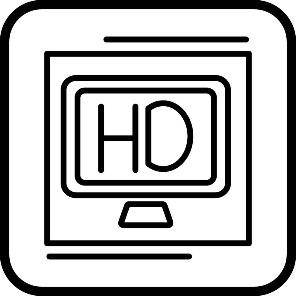 hd calidad vector icono