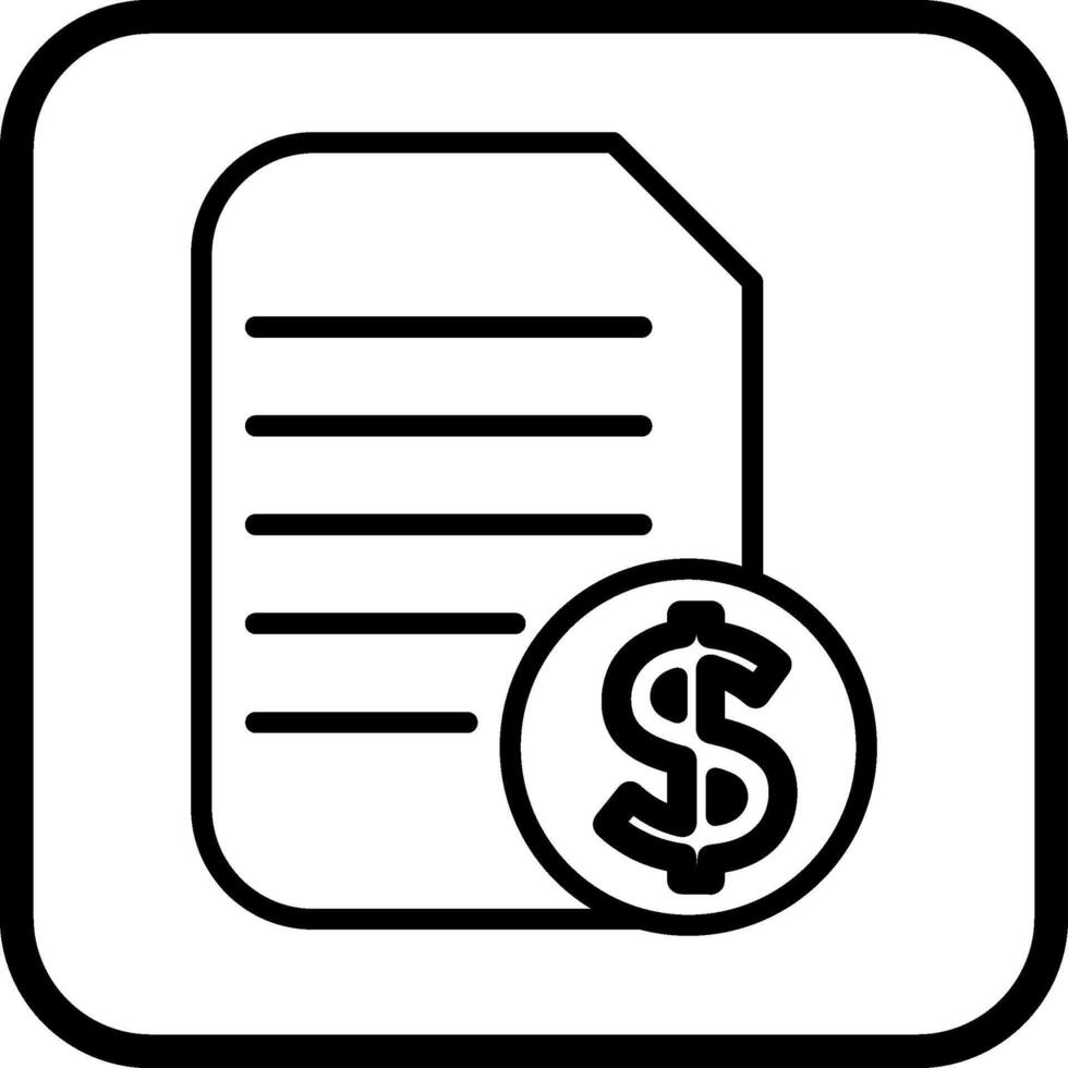Dollar Document Vector Icon