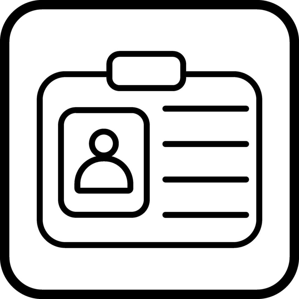 icono de vector de tarjeta de identificación