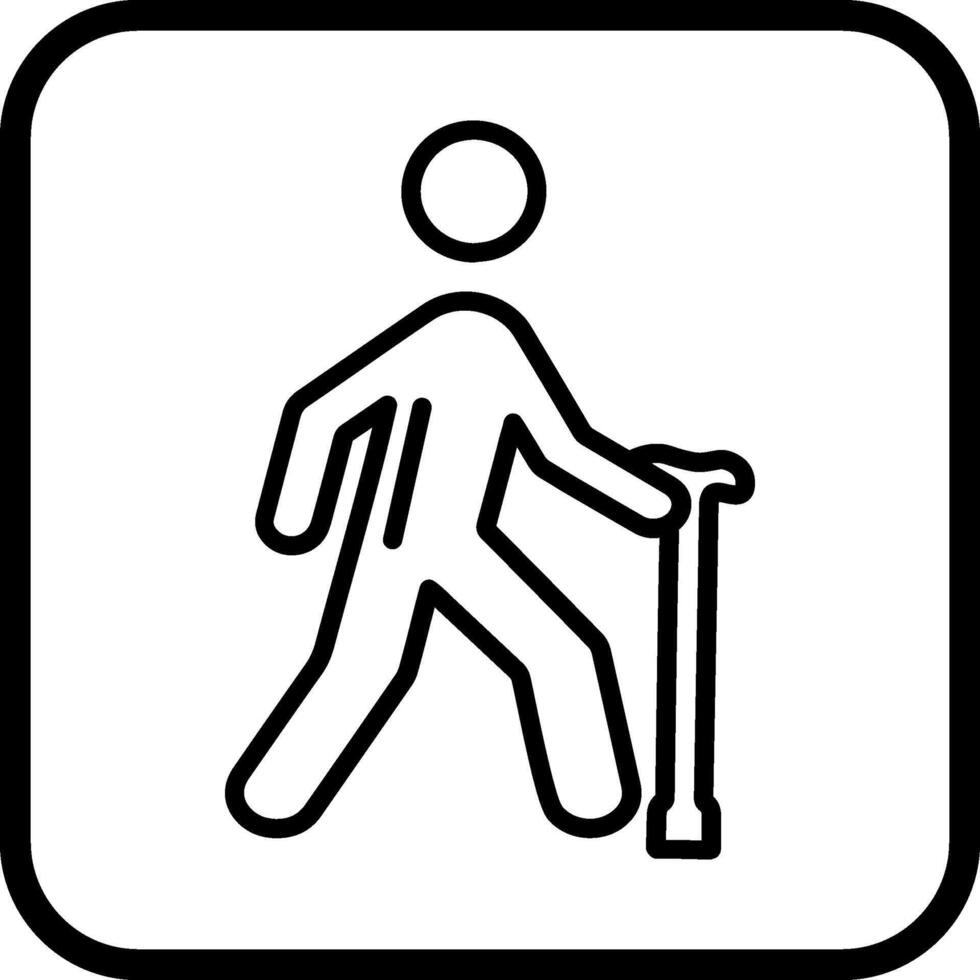 Walking Stick Vector Icon