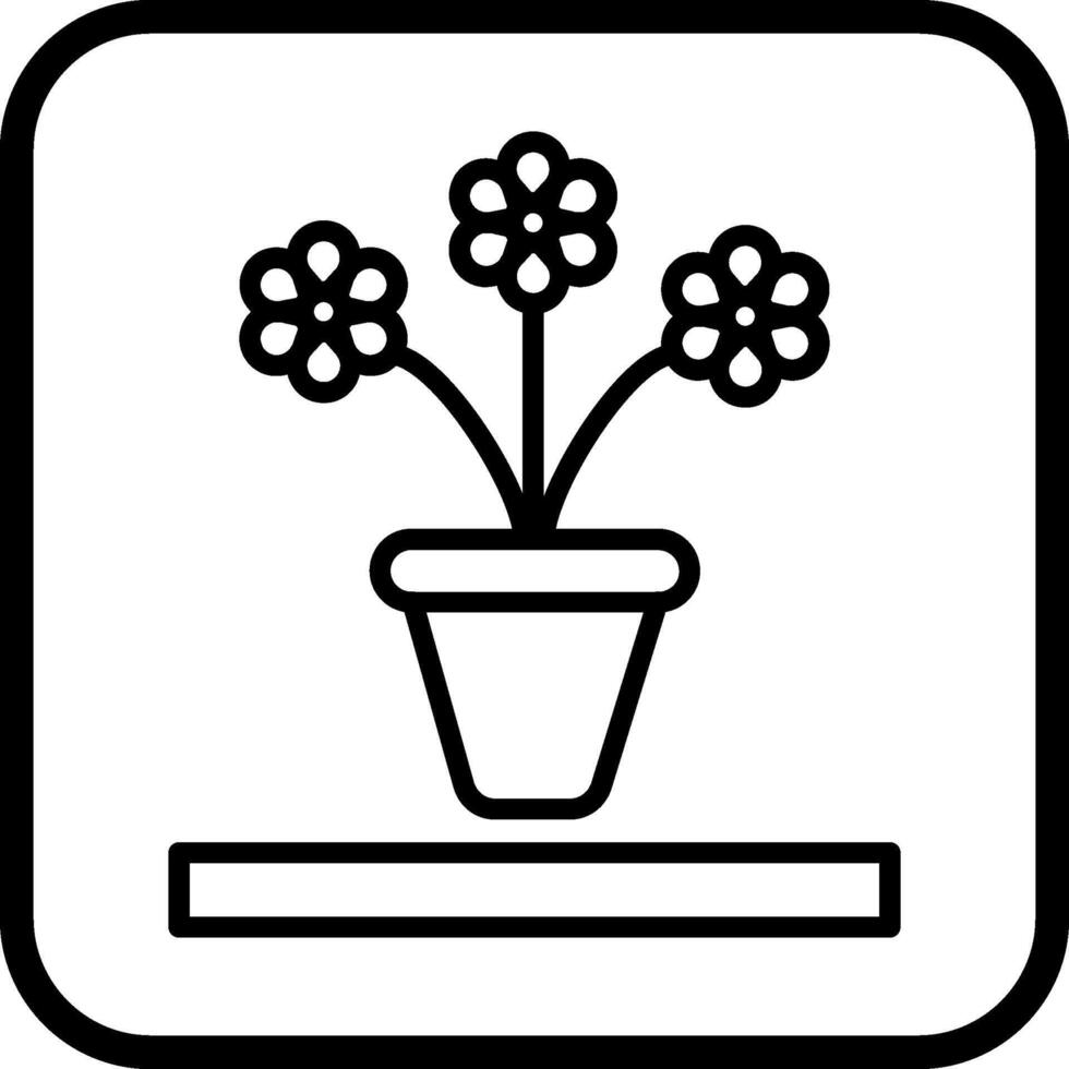 Flower Pot Vector Icon