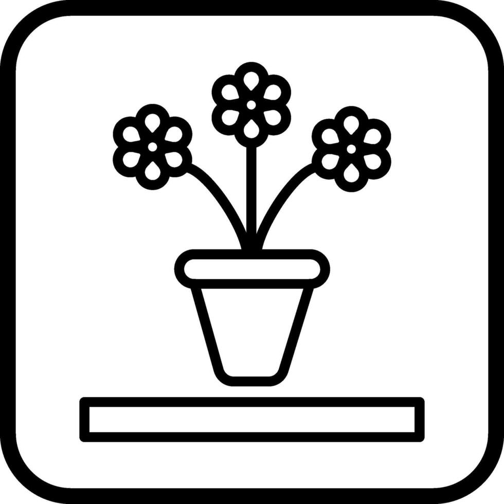 Flower Pot Vector Icon