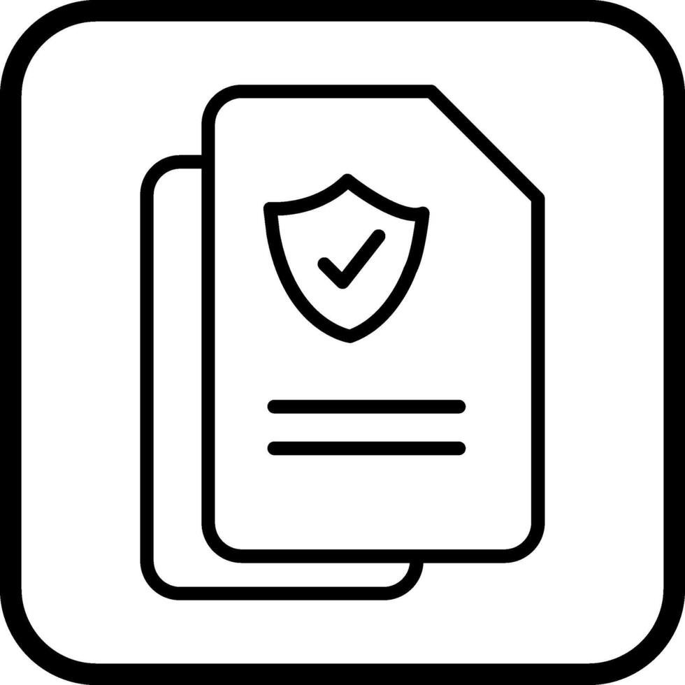 Document Protection Vector Icon