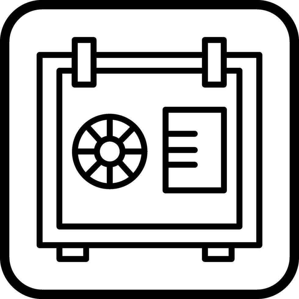 icono de vector de caja fuerte