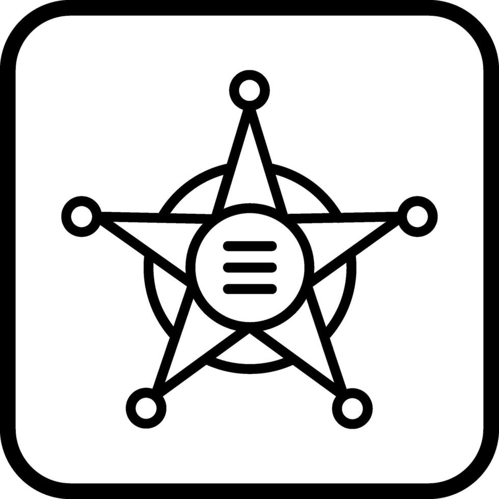 Sheriff Badge Vector Icon