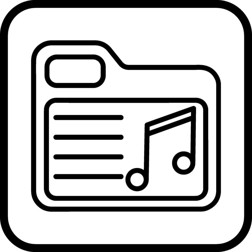 música carpeta vector icono