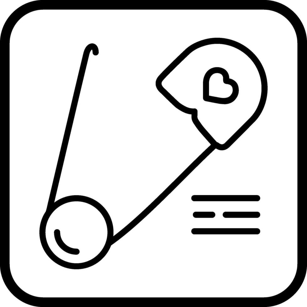Safety Pin Vector Icon