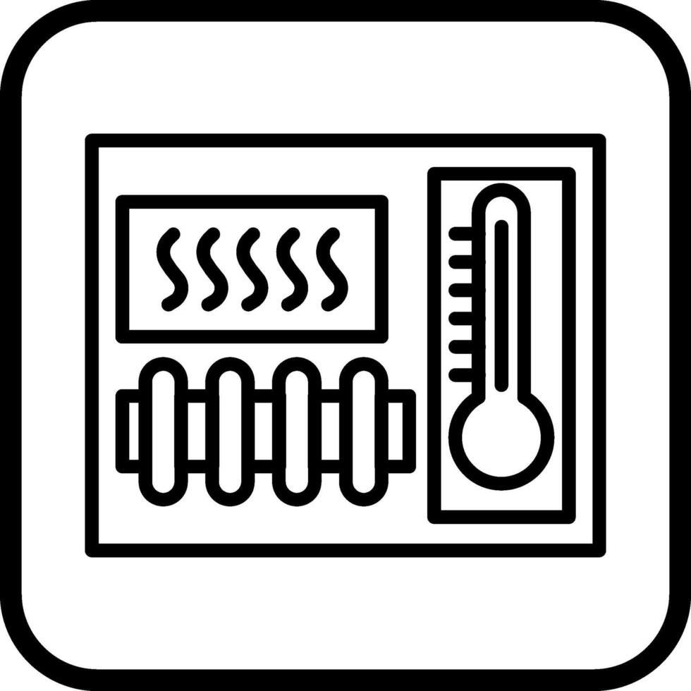 icono de vector de elemento de calefacción