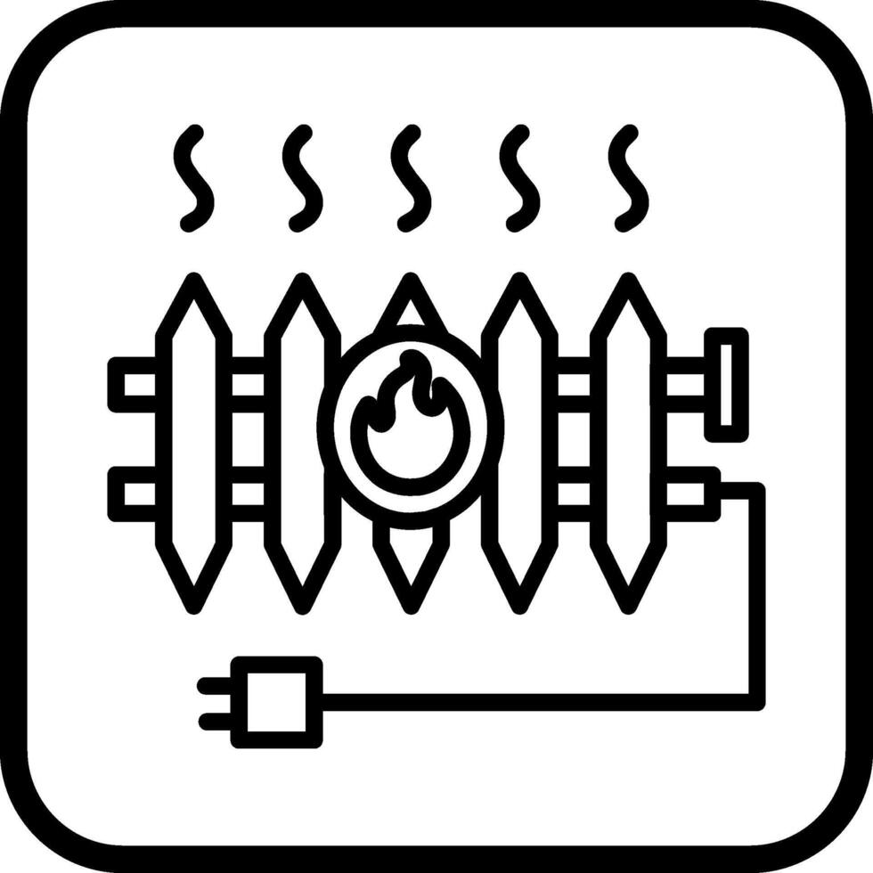 icono de vector de radiador de calor