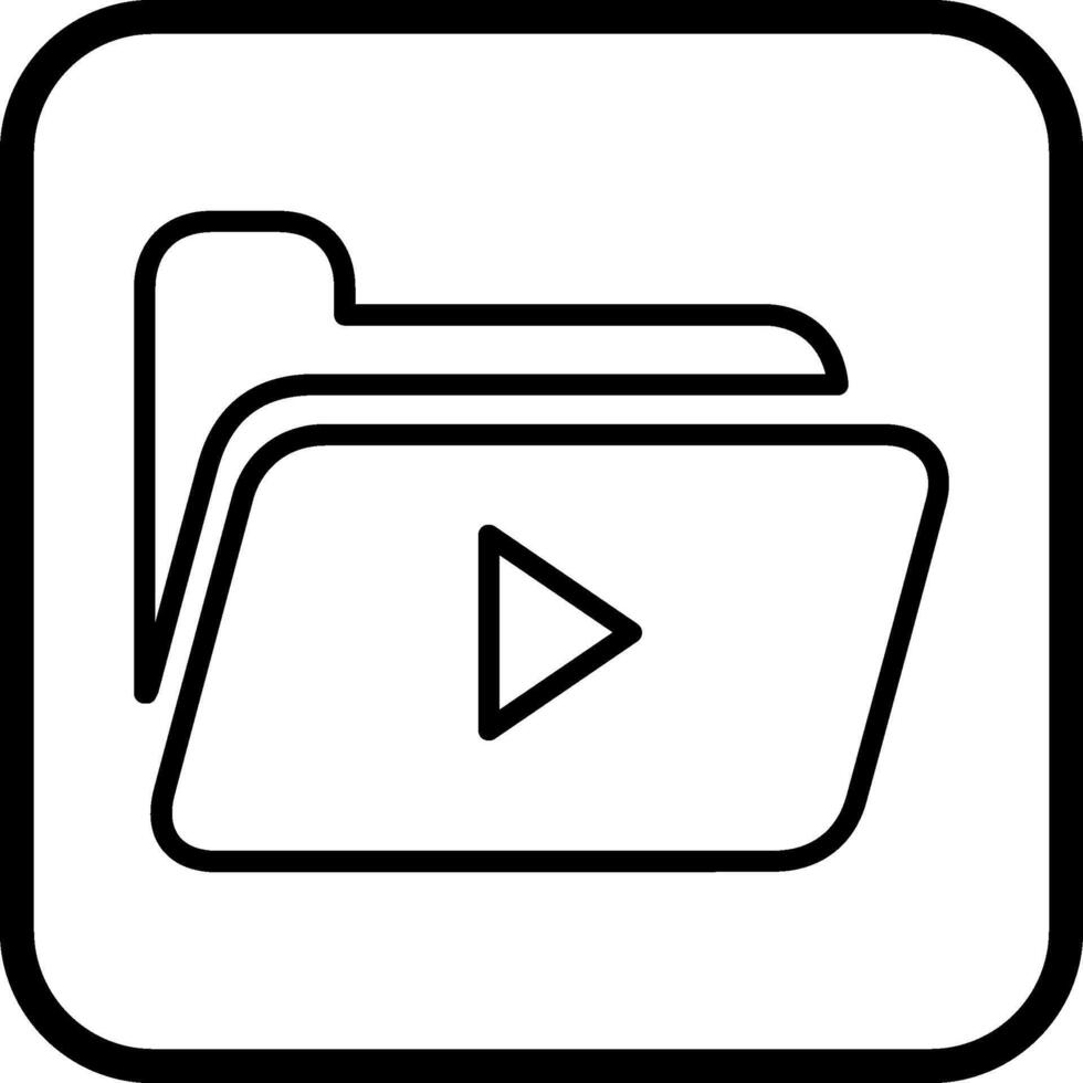 Media Folder Vector Icon