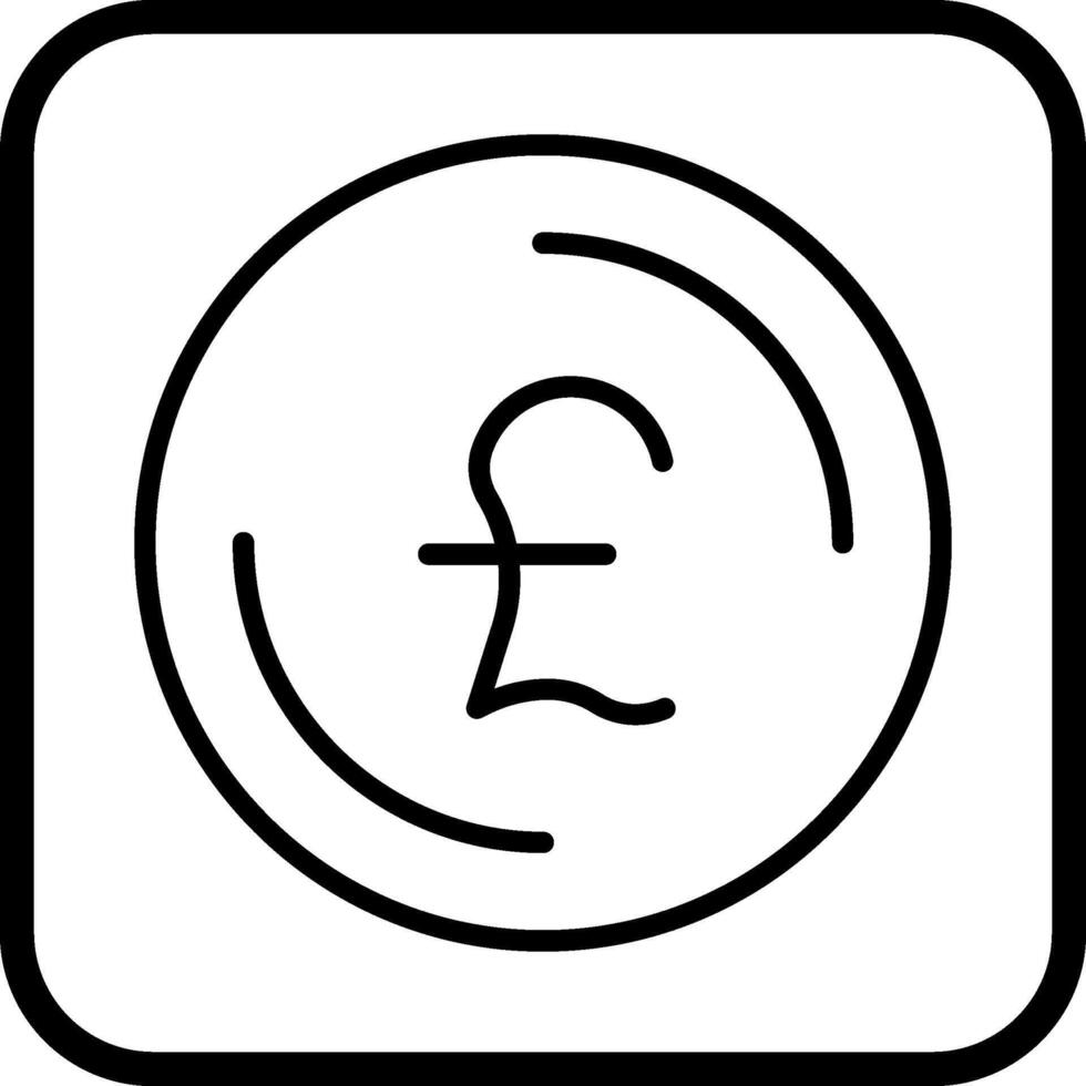 icono de vector de símbolo de libra