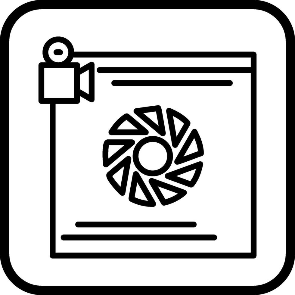 icono de vector de lente de cámara