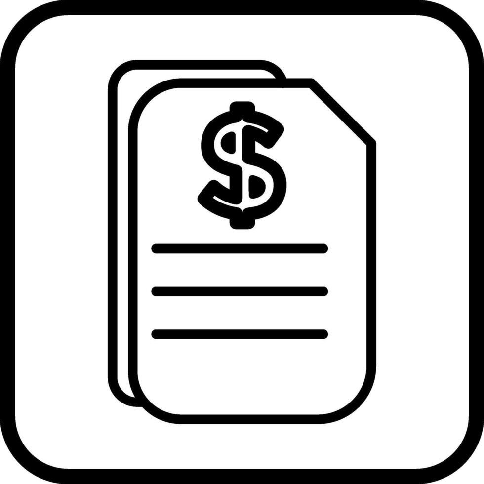 Dollar Document Vector Icon