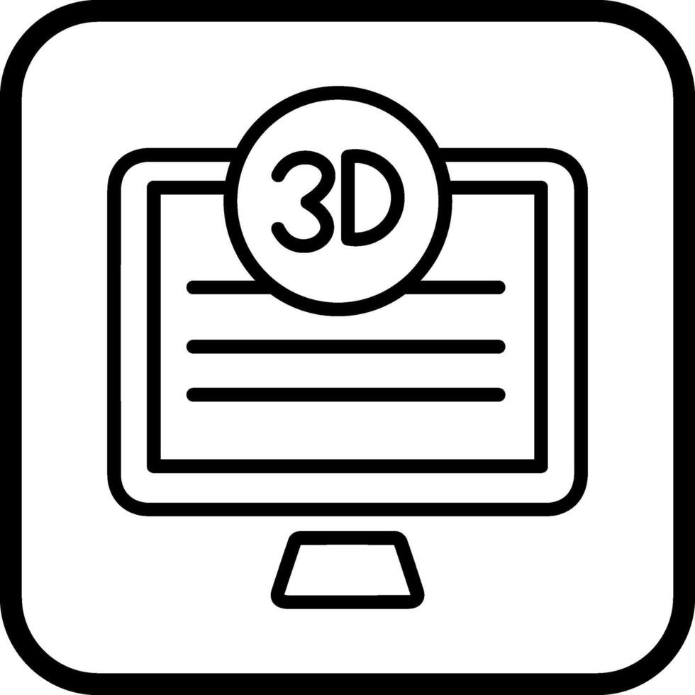 3D Quality Screen Vector Icon