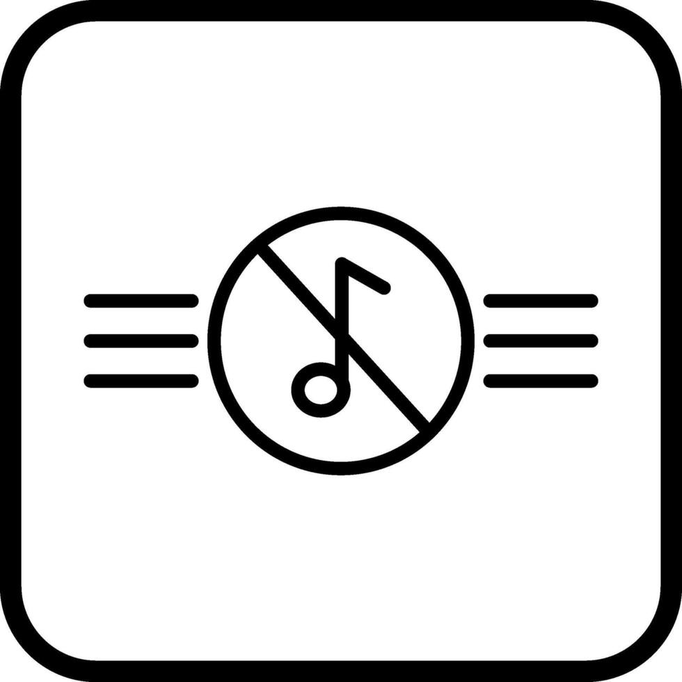 Music Disabled Vector Icon