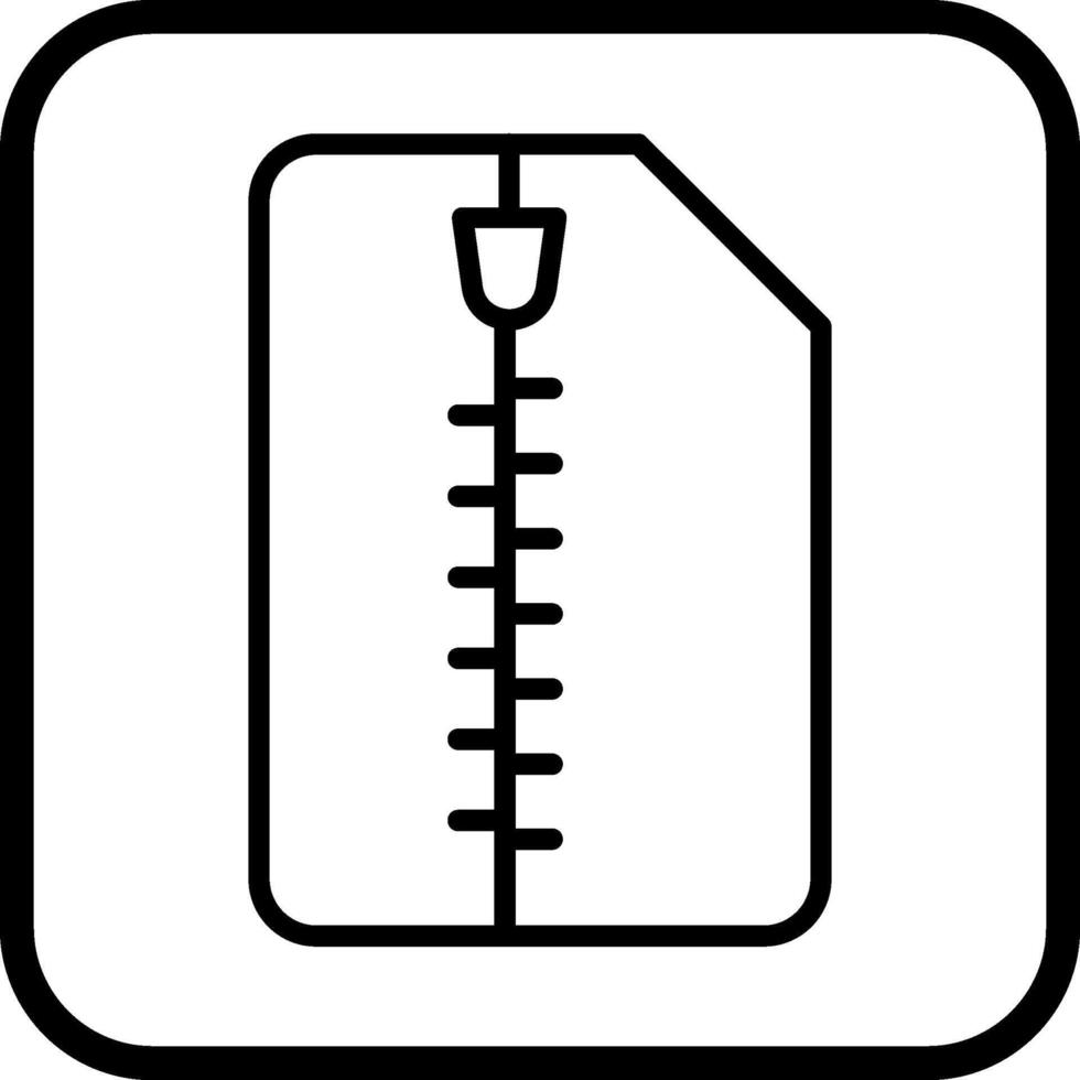 Zipped Document Vector Icon