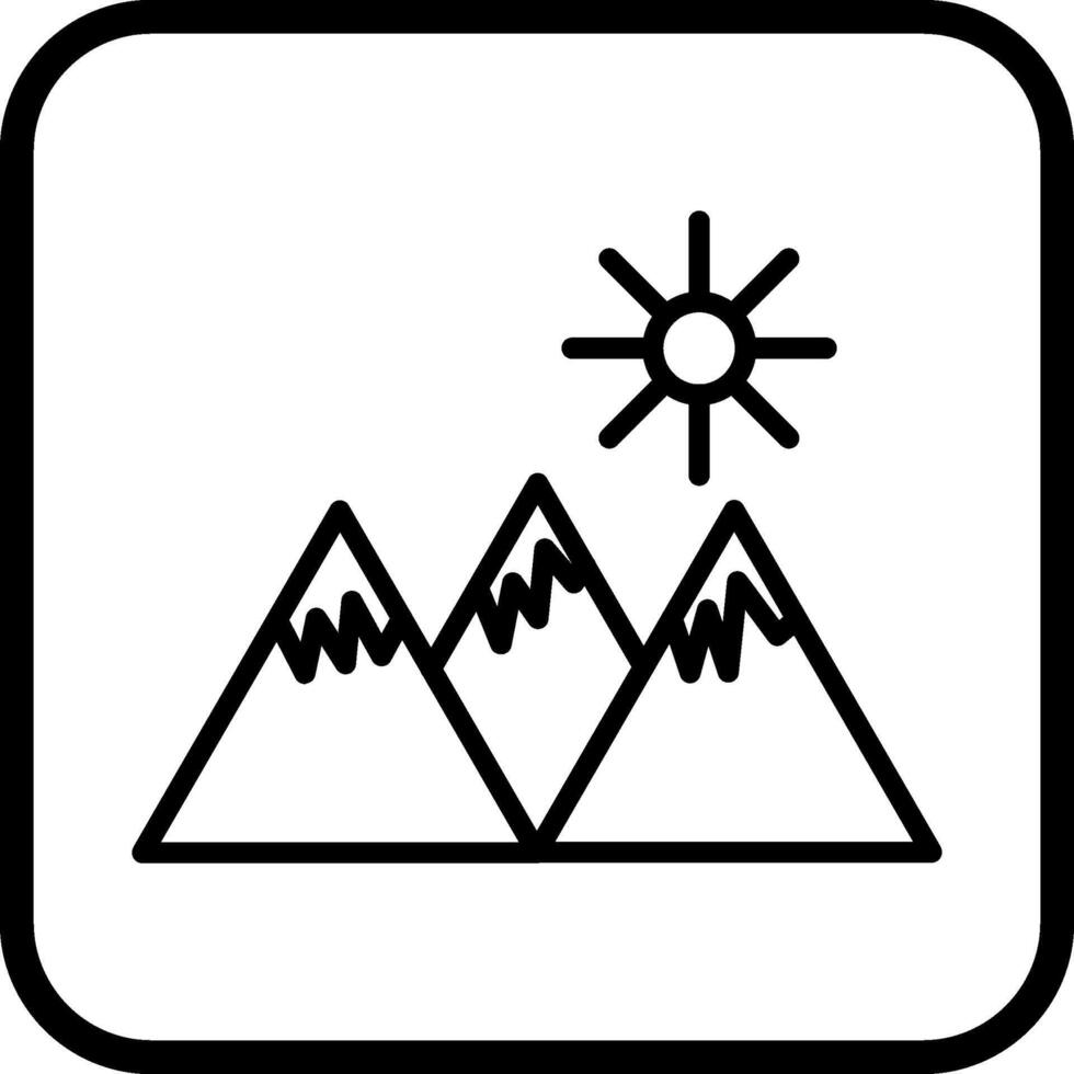 icono de vector de montaña